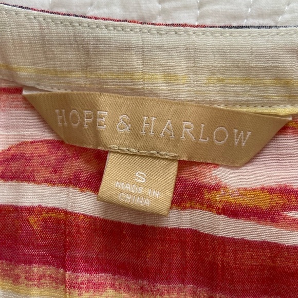 Hope & Harlow Striped Blouse Boho, Resort, Classic Chic, Light Whimsygoth - Picture 2 of 8